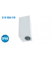 APLIQUE 2 X GU-10 BLANCO IP44