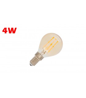 LÁMPARA LED E14 G45 4W 2700K AMBAR