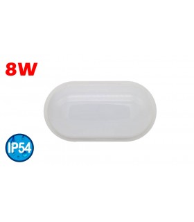 PLAFÓN LED OVAL 8W IP54 6500K