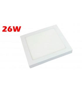 plafón de superficie cuadrado blanco 24W 4000K Lumentech LED downlight de superficie 
