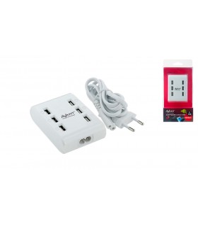 CARGADOR ADAPTADOR MÚLTIPLE 6 USB