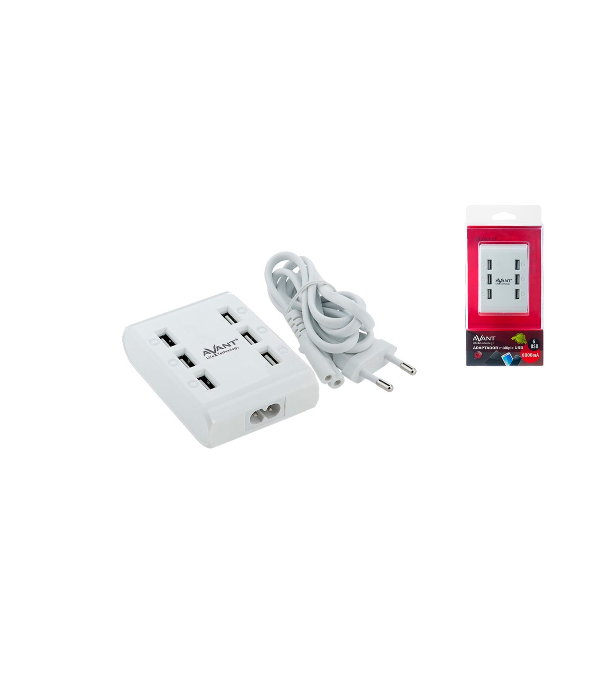 CARGADOR ADAPTADOR MÚLTIPLE 6 USB