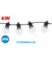 GUIRNALDA LED 4000K 8 MTS. 10 LÁMPARAS IP44