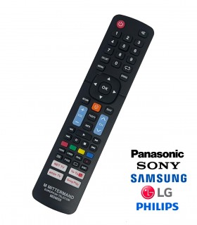 Mando Universal Preprogramado para Televisores LG, Samsung, Sony, Philips y  Panasonic SMART