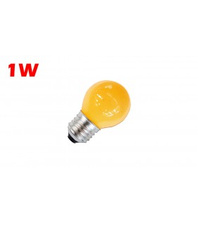 ESFÉRICA LED E27 1W AMARILLO