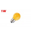 ESFÉRICA LED E27 1W AMARILLO