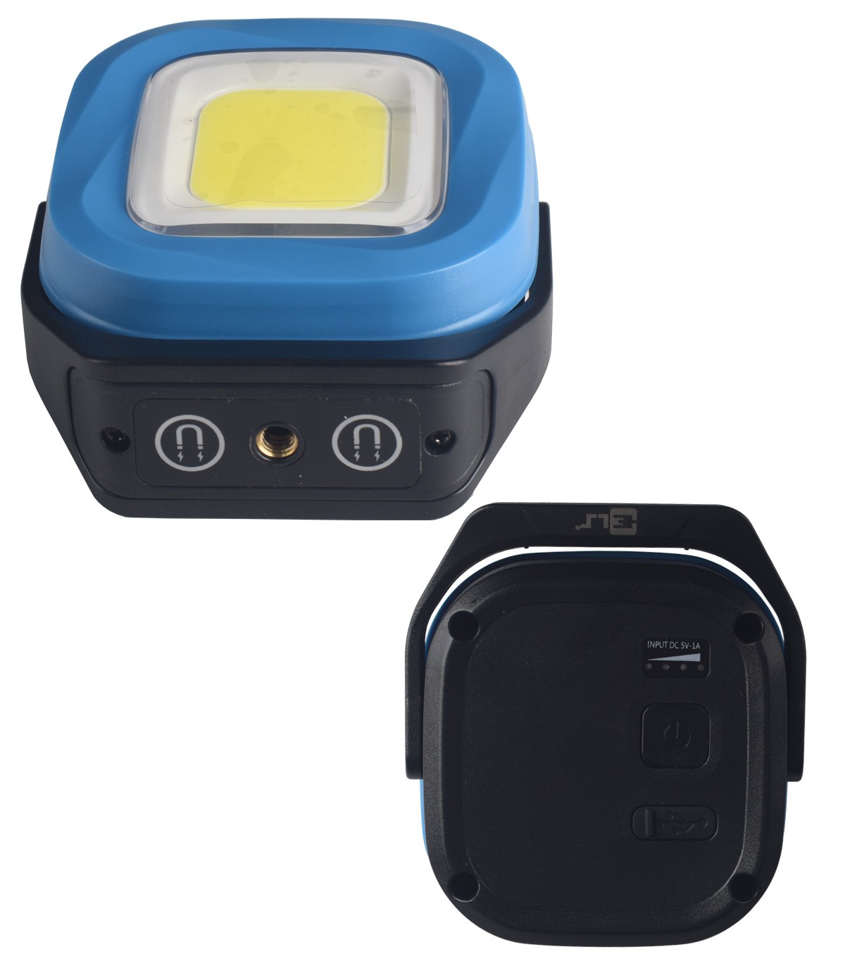 LINTERNA LED COB 8W 500lm RECARGABLE CON USB. CON GANCHO + IMAN +