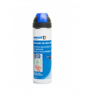 MARCADOR DE OBRA AZUL EN SPRAY 360º 500 ML.