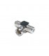 CONECTOR F MACHO 2 HEMBRAS