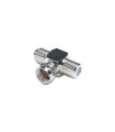 CONECTOR F MACHO 2 HEMBRAS