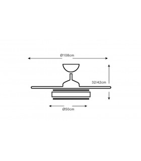 VENTILADOR TECHO ISABELLA-L BLANCO + MANDO + APP 2