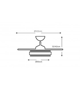 VENTILADOR TECHO ISABELLA-XL BLANCO + MANDO + APP 2