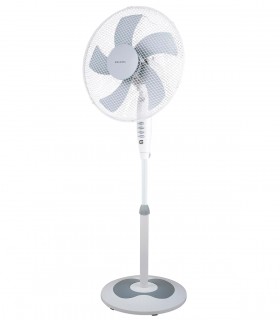 VENTILADOR PIE 5 ASPAS Ø40 CM. 50W BLANCO BASE REDONDA