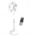 VENTILADOR PIE 5 ASPAS Ø40 CM. 50W BLANCO CON MANDO