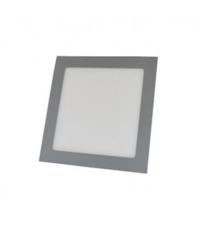 DOWNLIGHT LED EMPOTRAR CUADRADO PLATA 18W 6000K