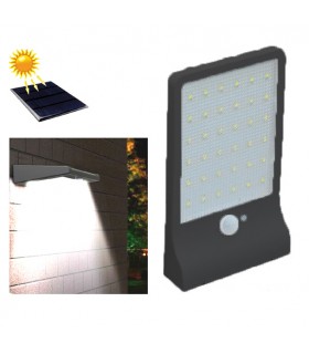 APLIQUE LED SOLAR NEGRO 3W + SENSOR