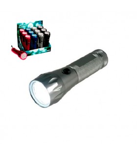 LINTERNA 17 LED ALUMINIO + PILAS