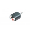 ADAPTADOR JACK 3,5 MM MACHO A 2 RCA HEMBRA