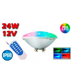 LÁMPARA LED PAR-56 12V 24W RGB