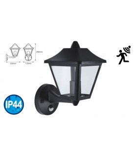 FAROL BRAZO INFERIOR CON SENSOR NEGRO LEDVANCE/OSRAM