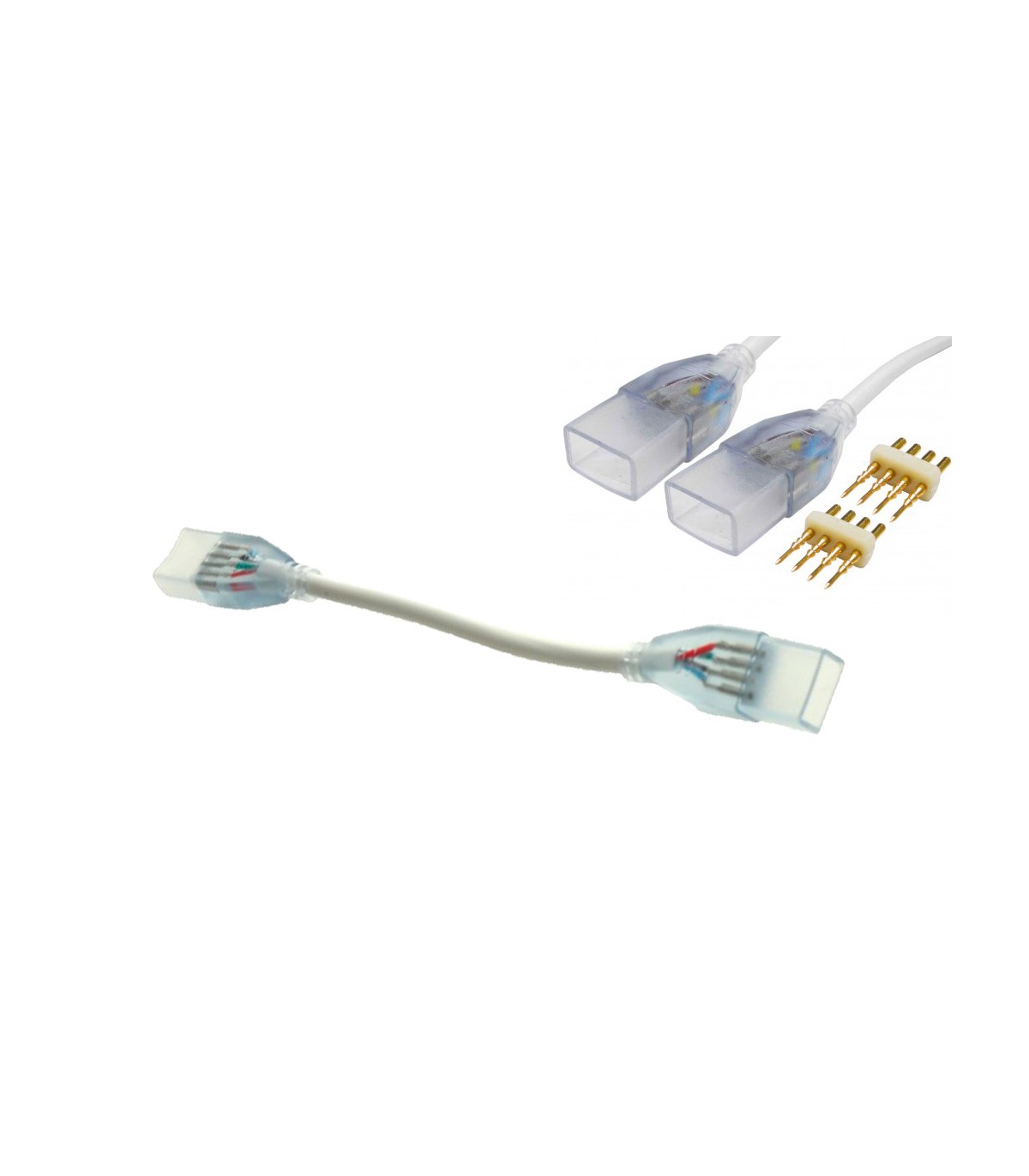 Conector en T tira LED 220V corte 20cm